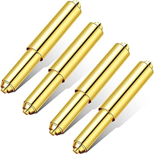 Shappy Gold 4 Pcs Universal Toilet Paper Holder Replacement Rods | Spring Loaded for Secure Fit thumbnail 1