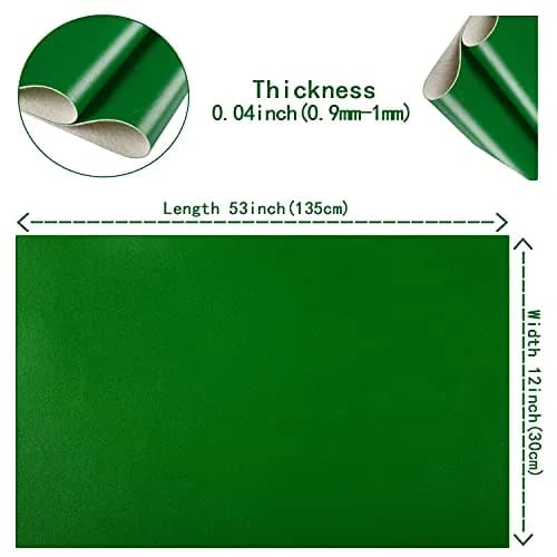 HGUAN Green Faux Leather Sheet 12"X53" | Solid Color Craft Material (70-120 chars) thumbnail 4