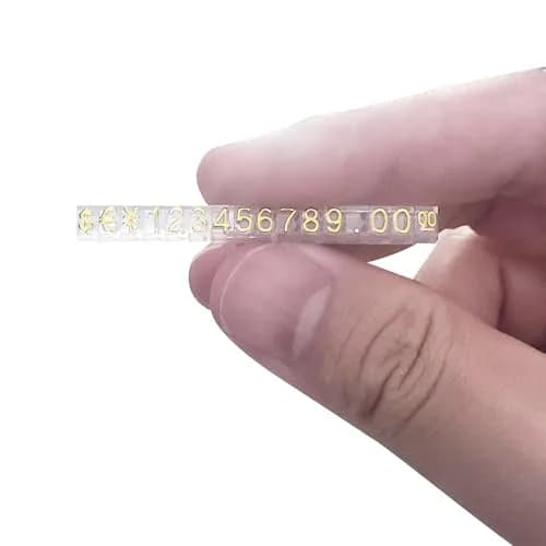 MECCANIXITY Adjustable Mini Cube Price Tag Display Kit Black on Clear, 3.3x5.6mm, 16 Sets | Professional Grade Label thumbnail 6