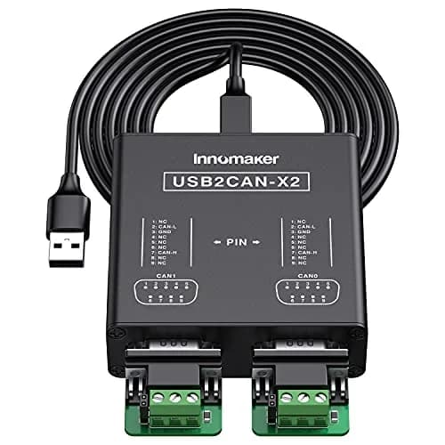 innomaker Dual Channels USB to CAN Converter for Raspberry Pi5/4/Pi3B+/Pi3/Pi Zero(W)/Jetson Nano/Tinker Board/Any SBCs Support Windows Linux Mac OS Android Venus OS | Industrial & Hobbyist thumbnail 2