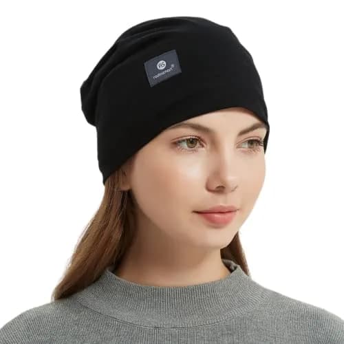 Radia Smart EMF Protection Slouch Beanie Black | RF Shielding for Head & Ears thumbnail 1