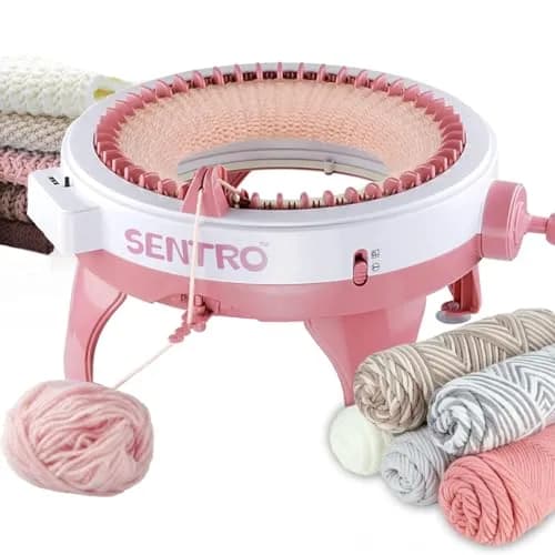 BUAOB Sentro Knitting Machine 48 Needles | Rotating Double Knit Loom Kit for Beginners thumbnail 1