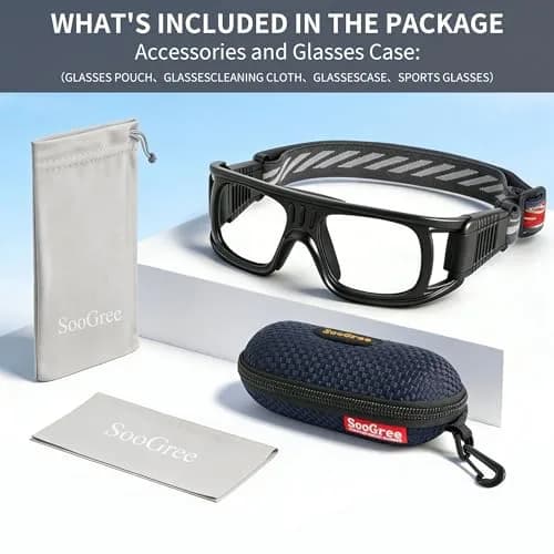 SooGree Professional Sports Goggles 8068, 0.15 kg (0.33 lb) | Impact Resistant Anti-Fog Eyewear thumbnail 8