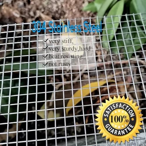 Valchoose Welded SS Wire Mesh 304, 2 Pack 12" x 24" (310mm x 620mm) | 4 Mesh, 6.0mm Aperture, 0.75mm Wire Diameter thumbnail 5