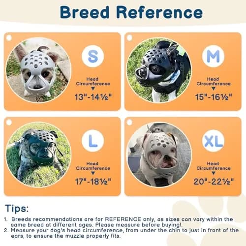 BARKLESS Frenchie Muzzle for Short Snout, Breathable Dog Muzzle for Biting, Size L (17"-18.5") | Allows Drinking thumbnail 6