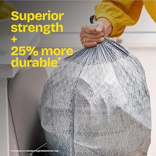 Glad ForceFlex MaxStrength Tall Kitchen Trash Bags 13 Gal 34 Count | Odor Control & Leak Protection thumbnail 5