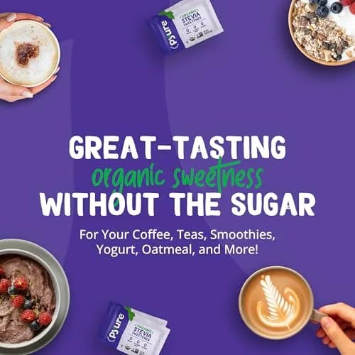 Pyure Organic Stevia Packets 240 Count | Zero Calorie Sugar Substitute for Coffee, Baking & Travel thumbnail 4