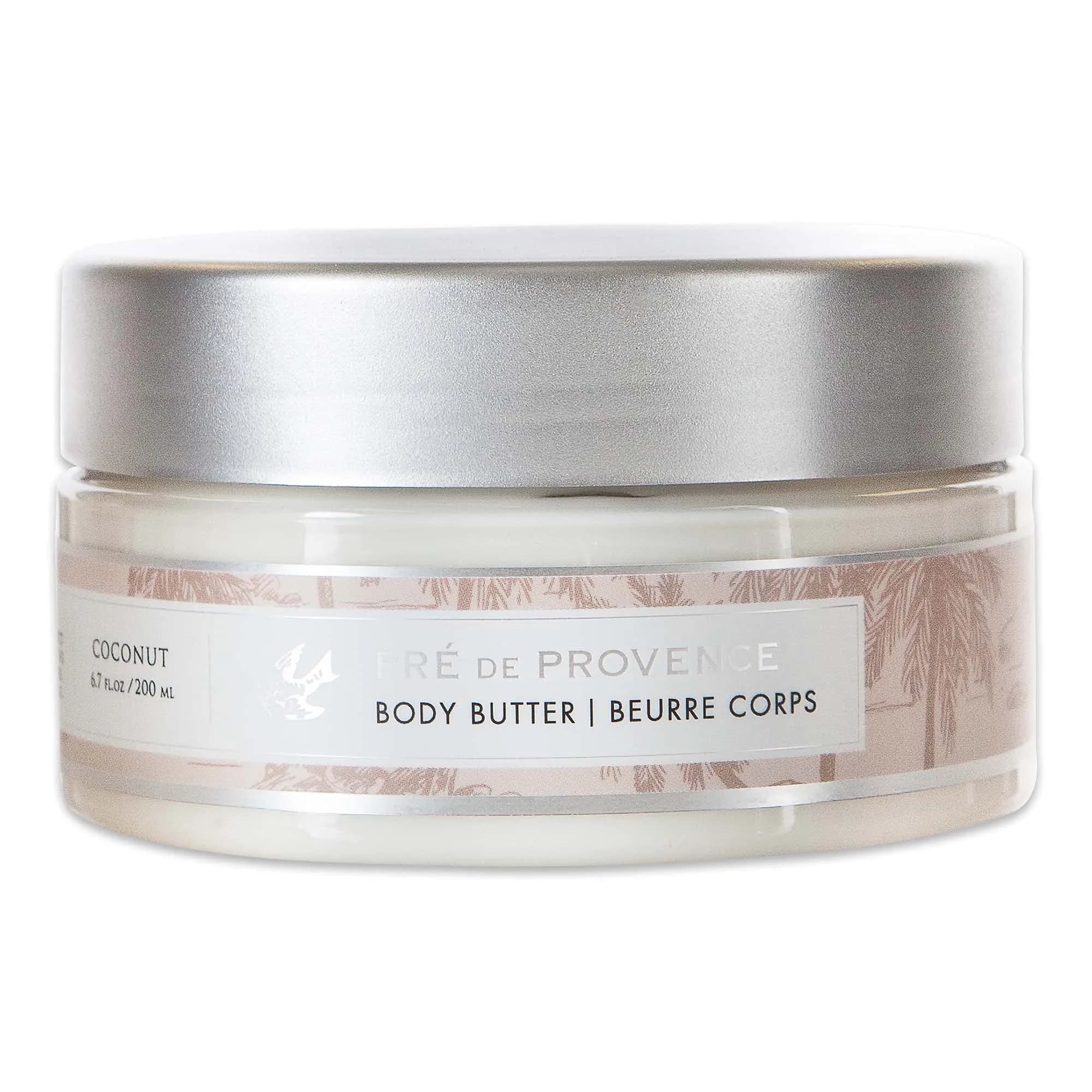 Pre de Provence Shea Butter Body Butter 200ml (6.7 Fl Oz) | Soothing & Hydrating Emollient Cream for Women — Coconut