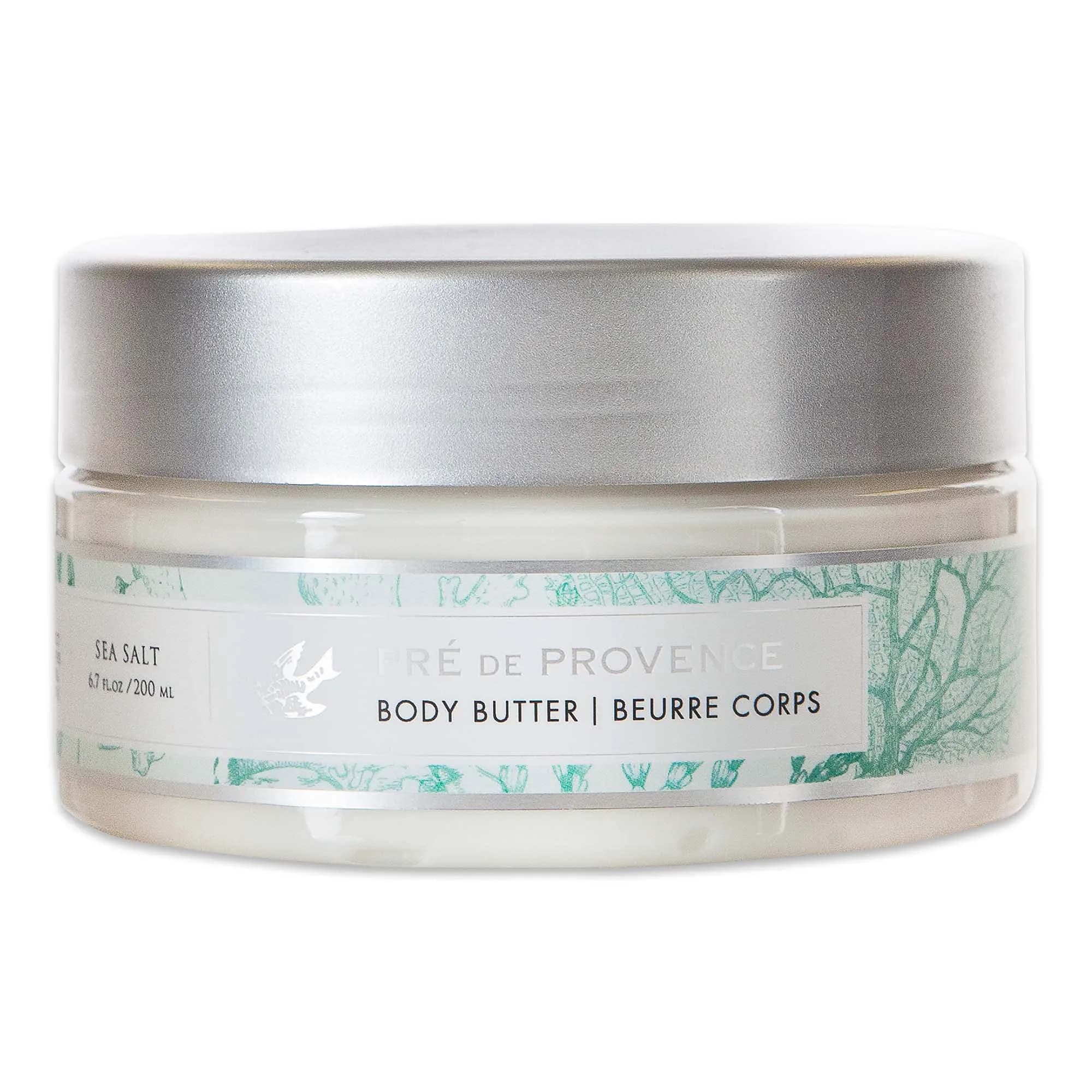 Pre de Provence Shea Butter Body Butter 200ml (6.7 Fl Oz) | Soothing & Hydrating Emollient Cream for Women — Sea Salt