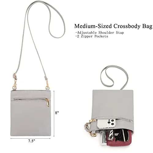 Idesort Large Hobo Purse and Wallet Set for Women — Grey, 3-Piece Set | Water & Fade Resistant Synthetic Leather thumbnail 3