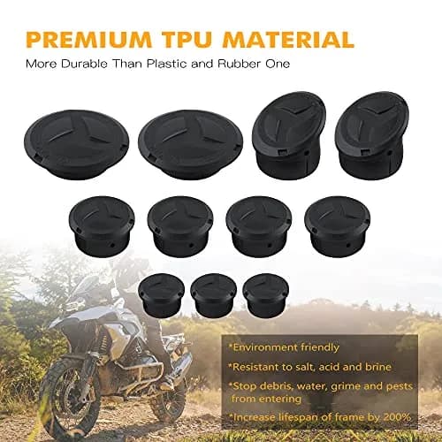NICECNC Motorcycle Frame Hole Caps Cover Plug Set for BMW R1250/R1200 GS LC/Adv (11-Piece Set) thumbnail 4