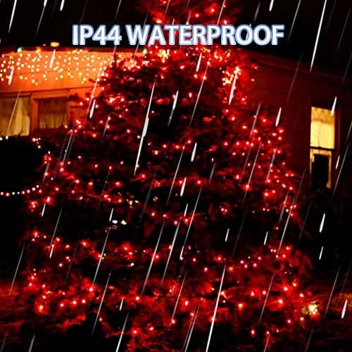 Dazzle Bright 2 Pack Red Solar String Lights Outdoor 240 LEDs 23.45 m (77 ft) | Waterproof Fairy Lights for Indian Festivals & Decor thumbnail 7