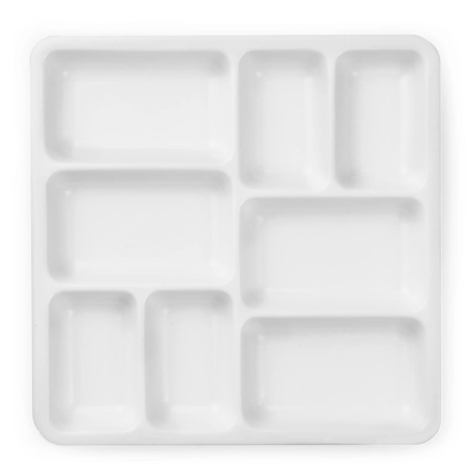 MEEDEN Ceramic Watercolor Paint Palette: 8-Well Artist Mixing Tray 7x7 | Durable, Lightweight & Easy to Clean