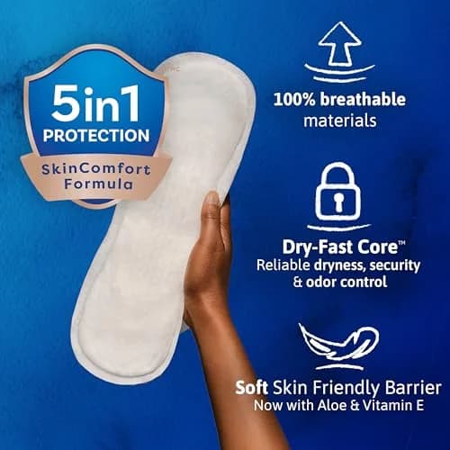 TENA Sensitive Care Moderate Incontinence Pads for Women, Regular, 216 Count | Dermatologist Tested & Hypoallergenic thumbnail 5