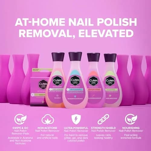 Cutex Ultra Powerful Nail Polish Remover 300ml (10.1 Fl Oz) | Removes Gel, Glitter & Dark Polish thumbnail 6