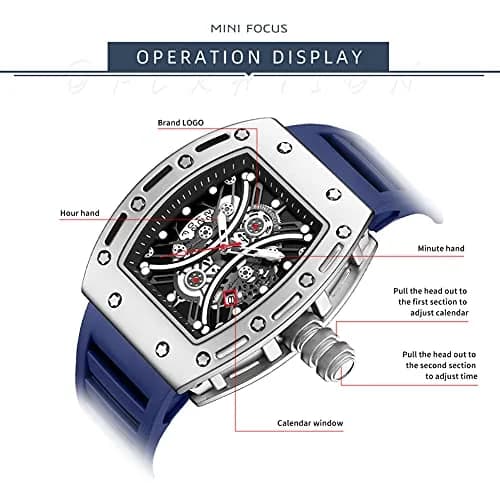 MF MINI FOCUS Blue Watch for Men 4.2cm Dial Waterproof Quartz Sport Wristwatch thumbnail 6