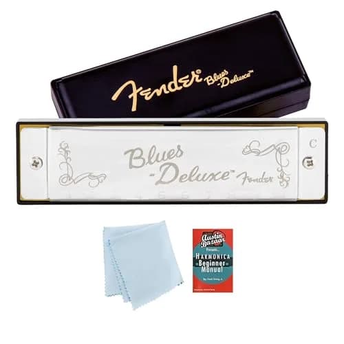Fender Blues Deluxe Harmonica Key of C | Diatonic 10-Hole Classic Sound thumbnail 1