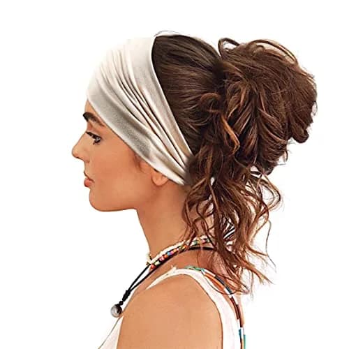 GiLi 2 Pack Wide Headbands for Women 5.5-inch | Sweat-wicking, Non Slip, Soft Cotton thumbnail 3