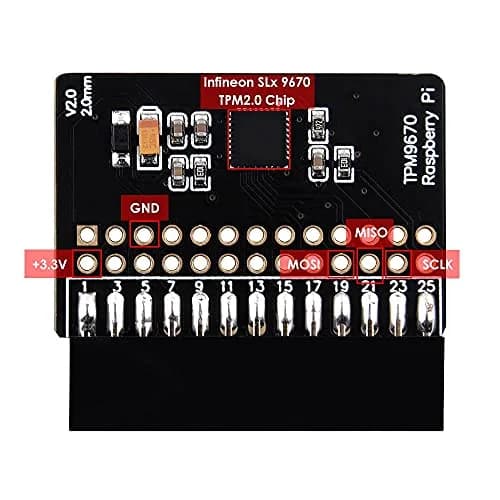 GeeekPi TPM2.0 Module for Raspberry Pi | TPM9670 Based on Infineon Optiga™ SLB 9670, Compatible with All Raspberry Pi Models thumbnail 4