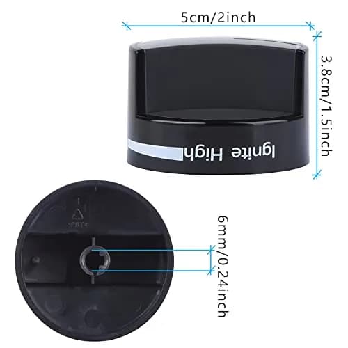 TURNEGOO Gas Stove Knob Black 1 Pack | Durable Replacement for Whirlpool Range thumbnail 3