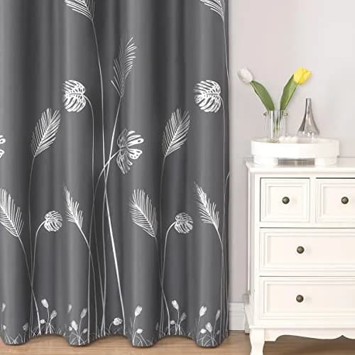 Estelar Textiler Dark Gray Blackout Patterned Curtains 42x84 inch | Energy Saving & Elegant Design thumbnail 2