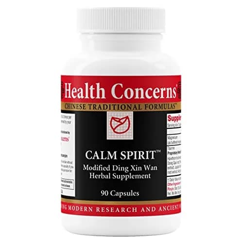 Health Concerns Calm Spirit - Stress Relief Supplement for Men & Women - Herbal Calming Support - Eases Tension & Nervousness - Magnesium, Hawthorn, Chinese Peony & Taurine - 90 Capsules thumbnail 1
