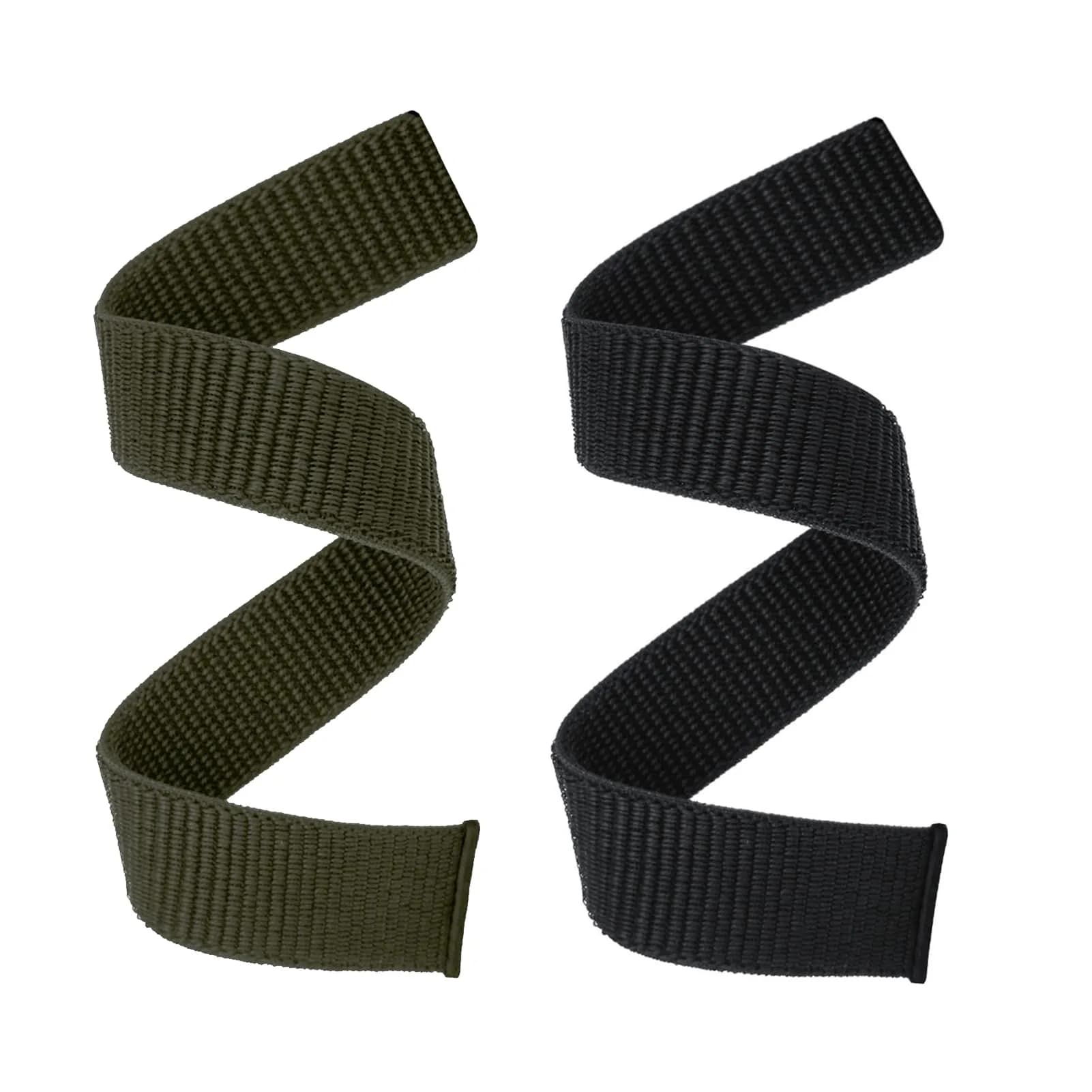 Abanen Hook and Loop Watch Band 22mm Black Green | Compatible with Garmin Fenix 8/7/6/5, Instinct 3/2, epix Pro 47mm - main product image