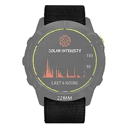 Abanen Hook and Loop Watch Band 22mm Black Green | Compatible with Garmin Fenix 8/7/6/5, Instinct 3/2, epix Pro 47mm thumbnail 7