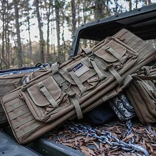 G.P.S. 36" Double Soft Rifle Case | Durable, Adjustable, MOLLE Webbing, Lockable Zippers thumbnail 7
