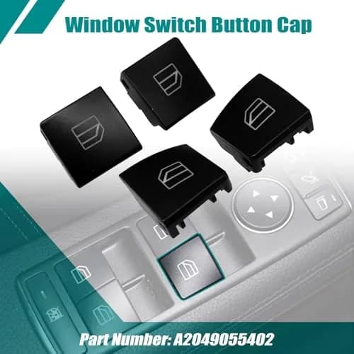 SecosAutoparts Power Window Switch Button Cap A2049055402 | Replaces OEM Part for Mercedes-Benz C/E-Class thumbnail 2