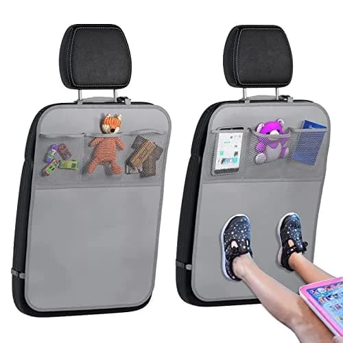 lebogner Kicka Mats Back Seat Protector for Kids (Grey, 2-pack) | Easy Installation & All-Time Protection thumbnail 1