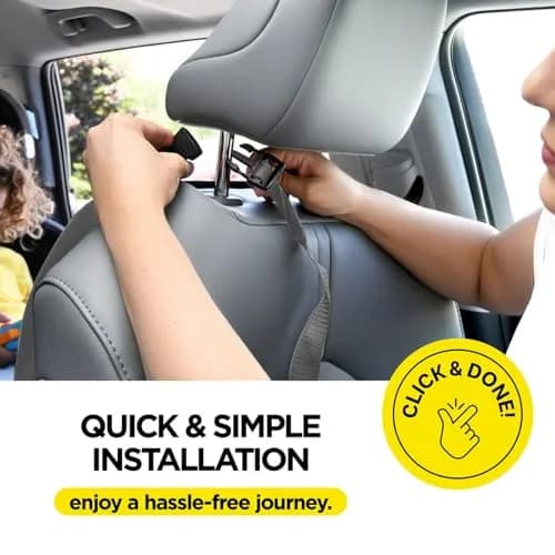 lebogner Kicka Mats Back Seat Protector for Kids (Grey, 2-pack) | Easy Installation & All-Time Protection thumbnail 6