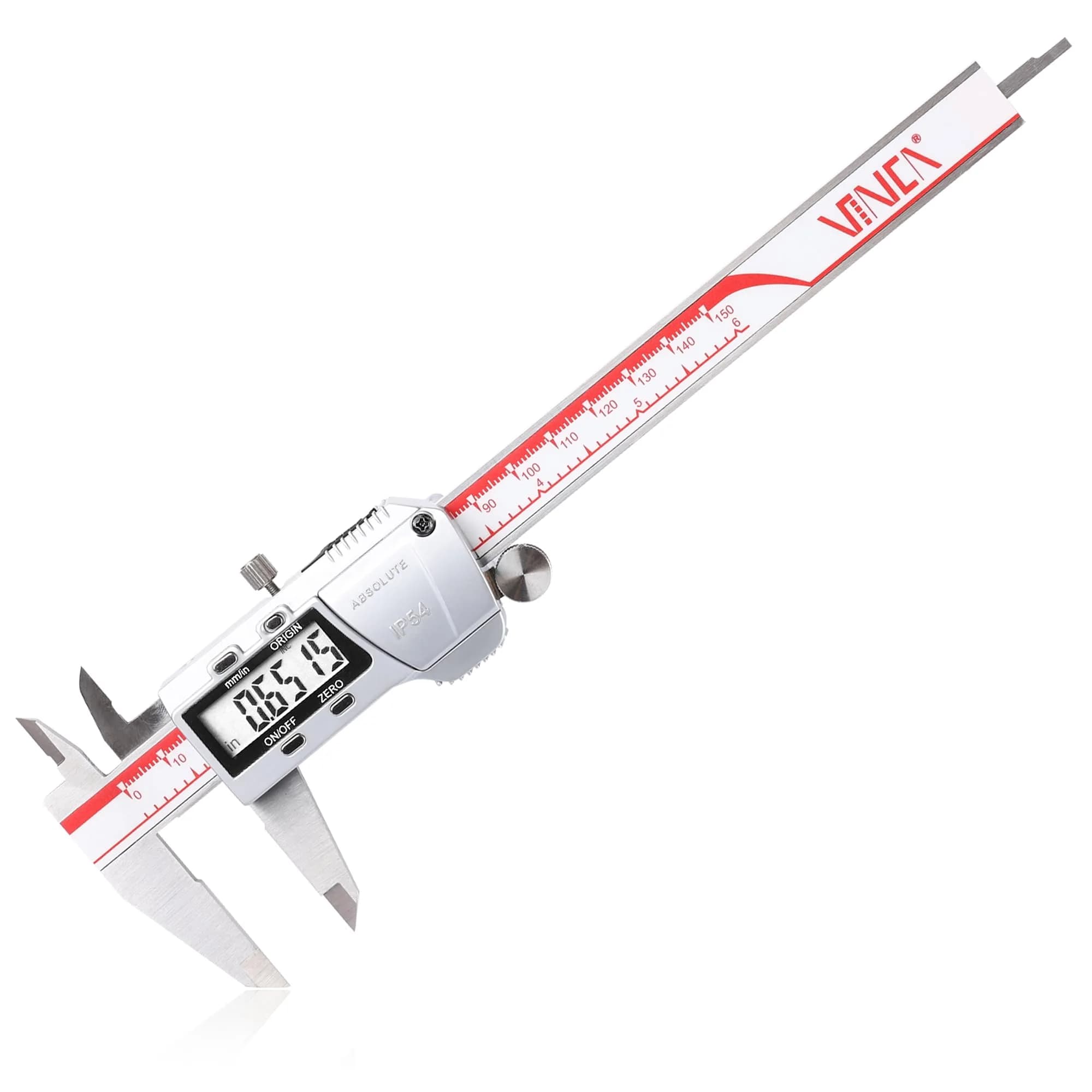 VINCA Absolute Origin IP54 Digital Caliper 150mm (6 Inch) | Precision Measurement with Glass Scale
