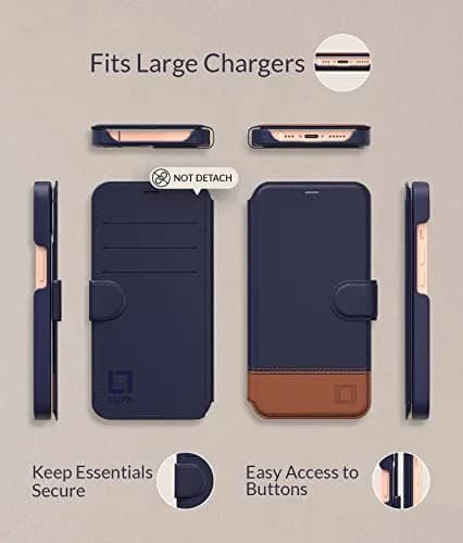 LUPA Legacy Wallet Case for iPhone 13 Mini | Slim Durable Faux Leather Folio Cover thumbnail 6