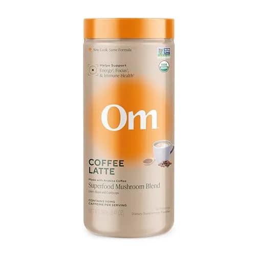 OM MUSHROOM SUPERFOOD Coffee Latte Blend 8.47 oz | Functional Mushroom Powder with Lion’s Mane & Cordyceps for Energy & Focus thumbnail 1