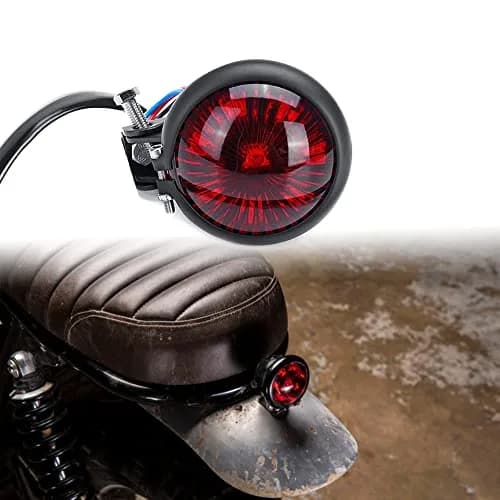 keepdsgn Bates Style LED Tail Light Red 12V | Universal Motorcycle Rear Lamp for Cafe Racer, Bobber, Chopper thumbnail 7