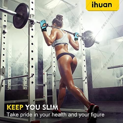 ihuan Breathable Weight Lifting Gloves: Fingerless Workout Gym | Wrist Support | Enhance Palm Protection | Extra Grip for Fitness Training thumbnail 3