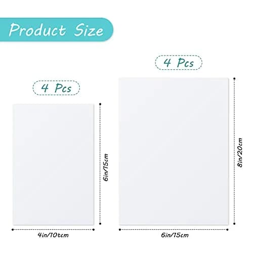Hotop 8 Pcs Sublimation Aluminum Photo Signs Blanks 6x8 In, 4x6 in | DIY Metal Photo Frames for Creative Decor thumbnail 2