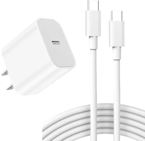 Aevonz 20W USB C Fast Charger & 10ft Cable Set | PD 3.0 Power Adapter for iPads & iPhones thumbnail 1