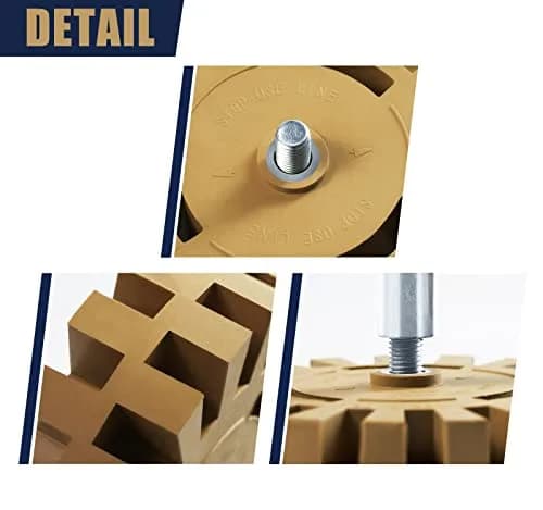 S SATC Eraser Wheel 4 Inch (10.16 cm) Decal Remover with Adapter | Removes Stickers & Adhesives thumbnail 4