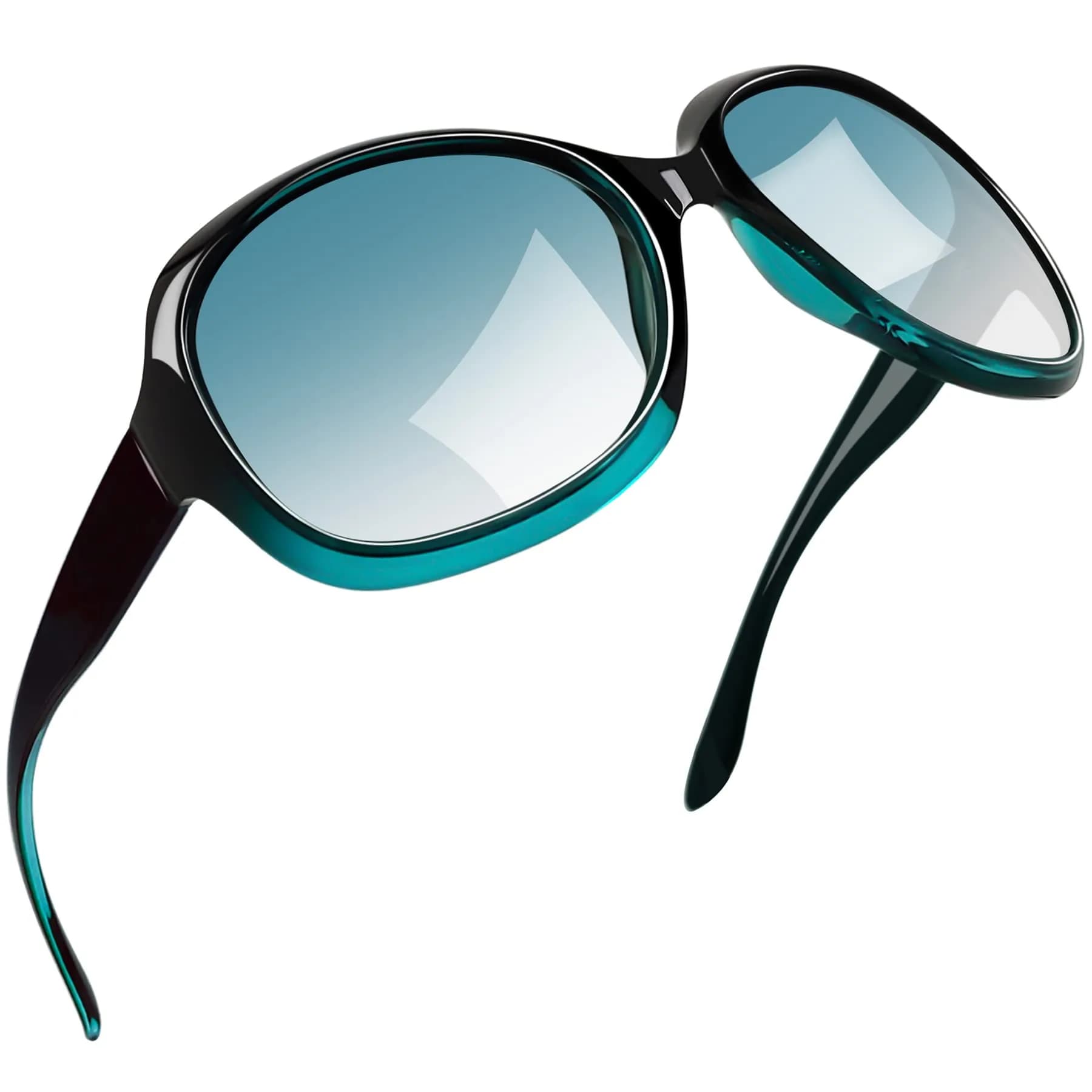 Joopin B07-gradient Green/Green Gradient Oversized Butterfly Sunglasses for Women | Polarized UV400