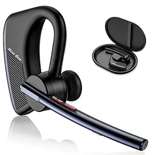 New Bee Bluetooth Headset M50 Wireless Earphone 24Hrs Talktime Blue | Noise Cancelling & Long Battery thumbnail 4