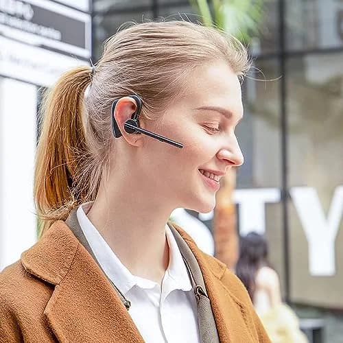 New Bee Bluetooth Headset M50 Wireless Earphone 24Hrs Talktime Blue | Noise Cancelling & Long Battery thumbnail 7