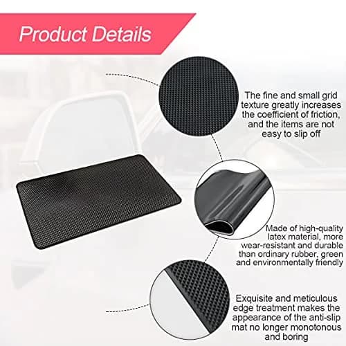 BLAU GRUN Universal Car Dashboard Anti-Slip Mat 27cm (10.6 Inch) | Holds Phones, Keys & Electronics Securely thumbnail 3