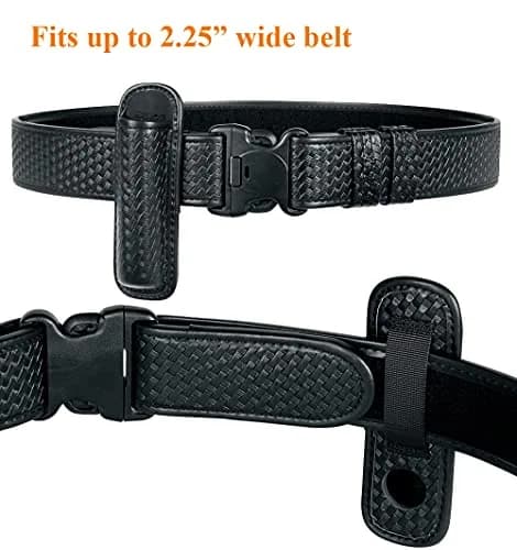 TAFTACFR Molded Expandable Baton Holder Holds 16" or 21" Baton | Basketweave Artificial Leather thumbnail 3