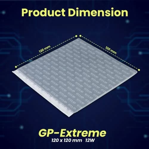 Gelid Solutions GP-Extreme Thermal Pad 120x120x1.0mm 12W/mK | Gap Filler for PC Components thumbnail 2