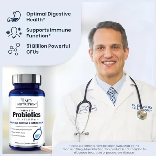 1MD Complete Probiotics Platinum 30 Veg Capsules | Supports Digestive & Immune Health thumbnail 2