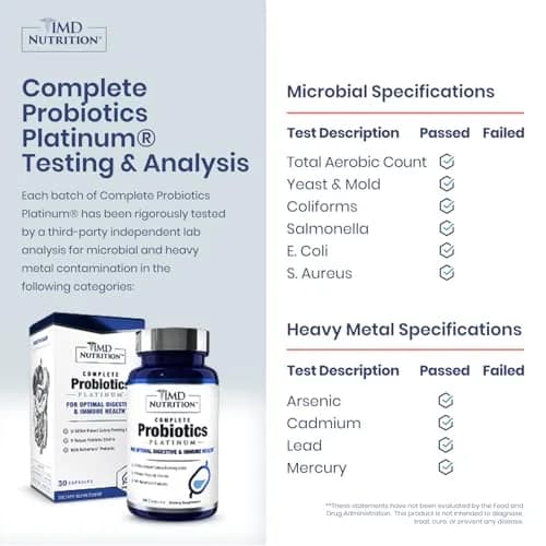 1MD Complete Probiotics Platinum 30 Veg Capsules | Supports Digestive & Immune Health thumbnail 3