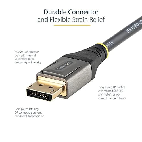 StarTech.com 16.4ft (5m) VESA Certified DisplayPort 1.4 Cable | 8K 60Hz HDR thumbnail 2