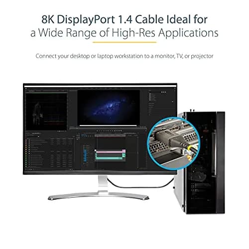 StarTech.com 16.4ft (5m) VESA Certified DisplayPort 1.4 Cable | 8K 60Hz HDR thumbnail 3